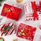 30 Inch Christmas Wrapping Paper Set - Jumbo Roll Red and White Christmas Design with Metallic Foil Shine - 4 Rolls - 30 inch x 120 inch Per Roll